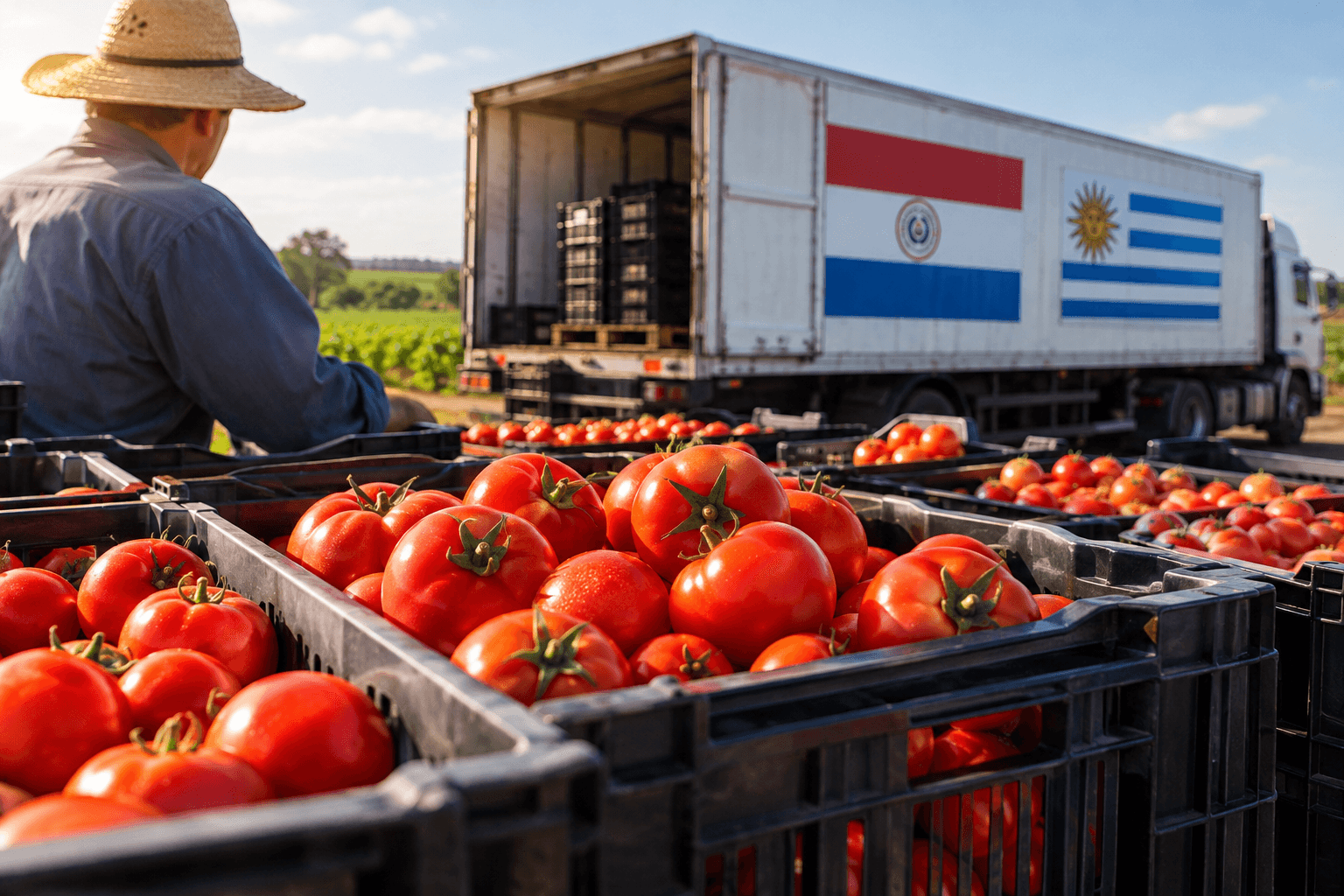 Paraguay envía 27.000 kilos de tomate a Uruguay por primera vez